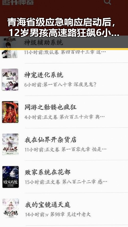 青海省级应急响应启动后，12岁男孩高速路狂飙6小时事件引发关注